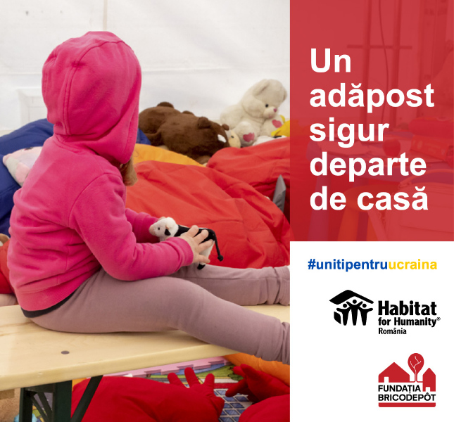Brico Dépôt și Fundația BricoDépôt continuă să susțină prin donații de 65.000 de euro refugiații din Ucraina, prin proiectul „Un adăpost sigur departe de casă” al Habitat for Humanity România