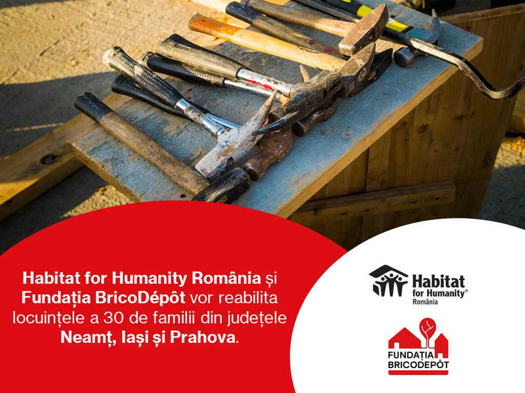 Fundația BricoDépôt reclădeşte vieți, printr-un nou parteneriat cu Habitat for Humanity România